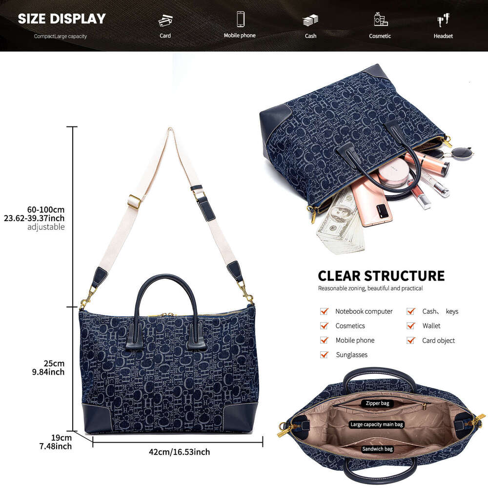 Letter Printing Fashion Handbag Large Capacity Design Simple Hundred Classic Retro Women's Shoulder Bag