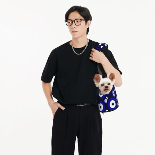Others Dog Carrier Blue Evil Eye Slings Pet Bag for Puppy Cat Small Foldable Handbag Pets Tote Purse Picnic Travel Outdoor pattern34 H250213