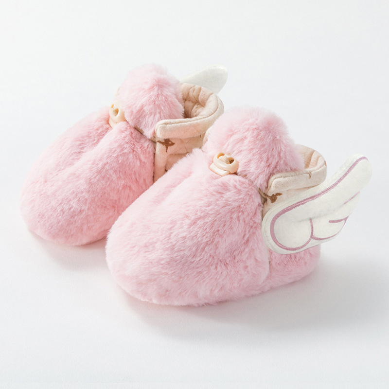 Baby Little Kids Girl Shoes Autumn Winter Infant Boy Cotton Sole Anti-slip Crib Shoes Cutefeet Toddler Plush Warm Floor Shoe First Walkers