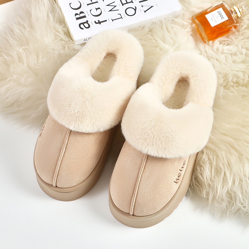 Free shipping slippers designer women shoes Winter Warm Flat Fur slides womens Fluffy Furry Home Slide Comfort Non Slip indoor mens Platform sliders e
