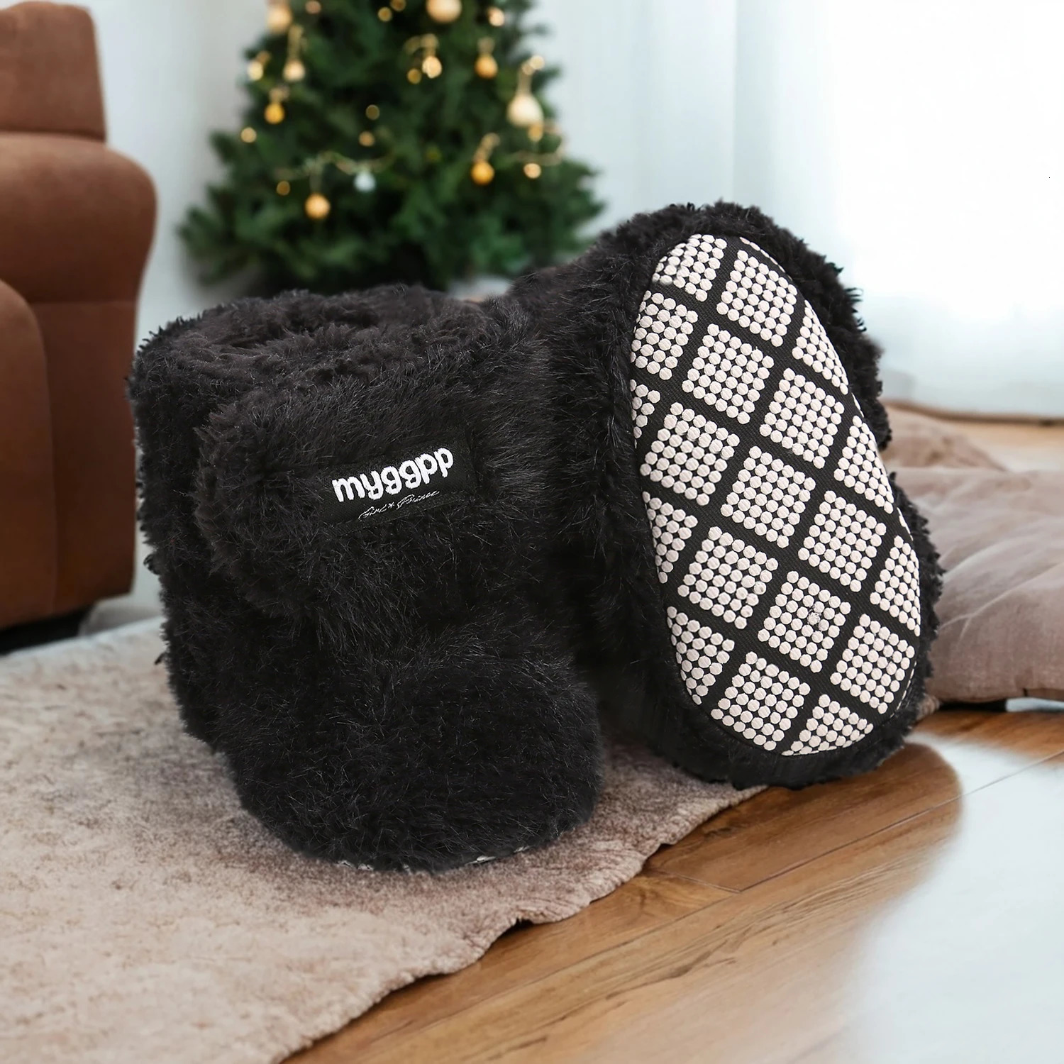 Winter Baby Boy Boots Cozy MidCalf Knit Fabric with Soft Sole Round Toe and Adjustable Magic Tape Closure for Infants Todd 241127