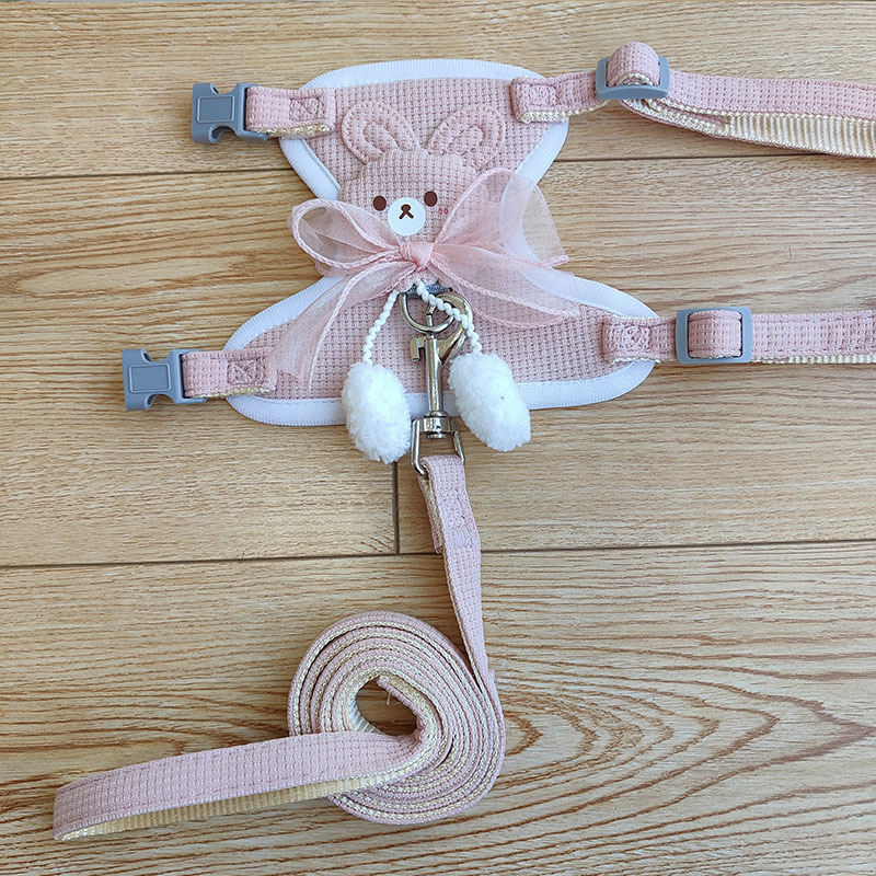 2025 new high-quality small vest style chest strap, teddy puppy leash, dog walking collar, leash wholesale, free shipping AAA
