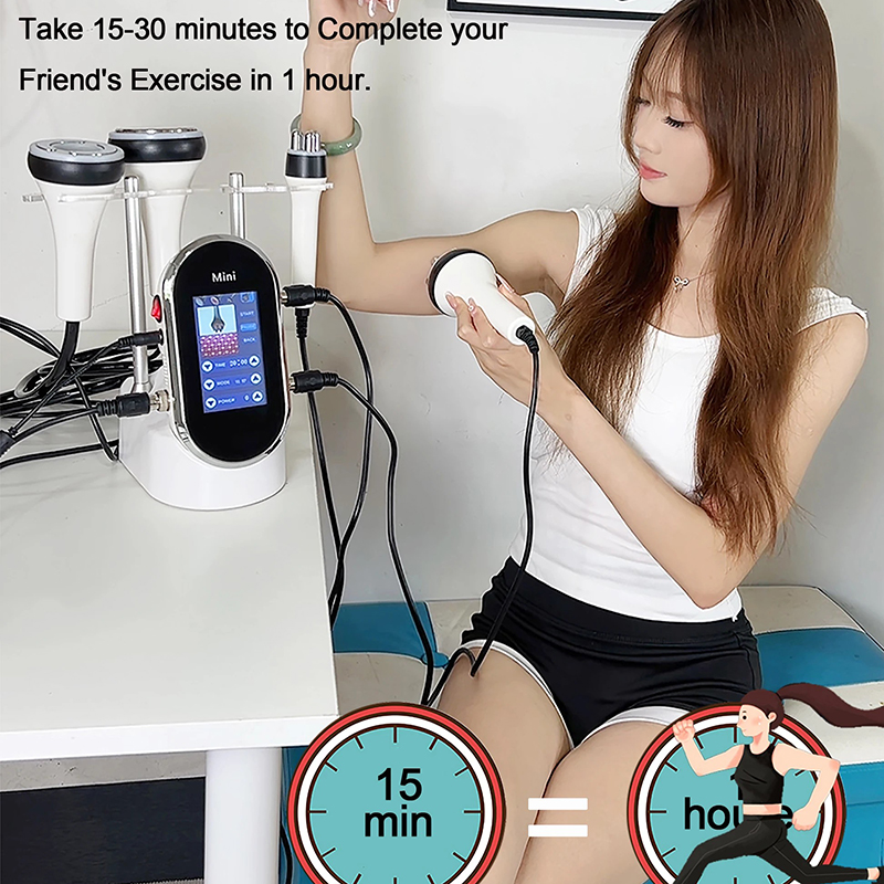 3/6 Polar RF EMS Vacuum Negative Pressure 80K Ultrasonic Cavitation Body Slimming Machine Home Use 4in1 Skin Tightening Face Lifting Wrinkle Removal A