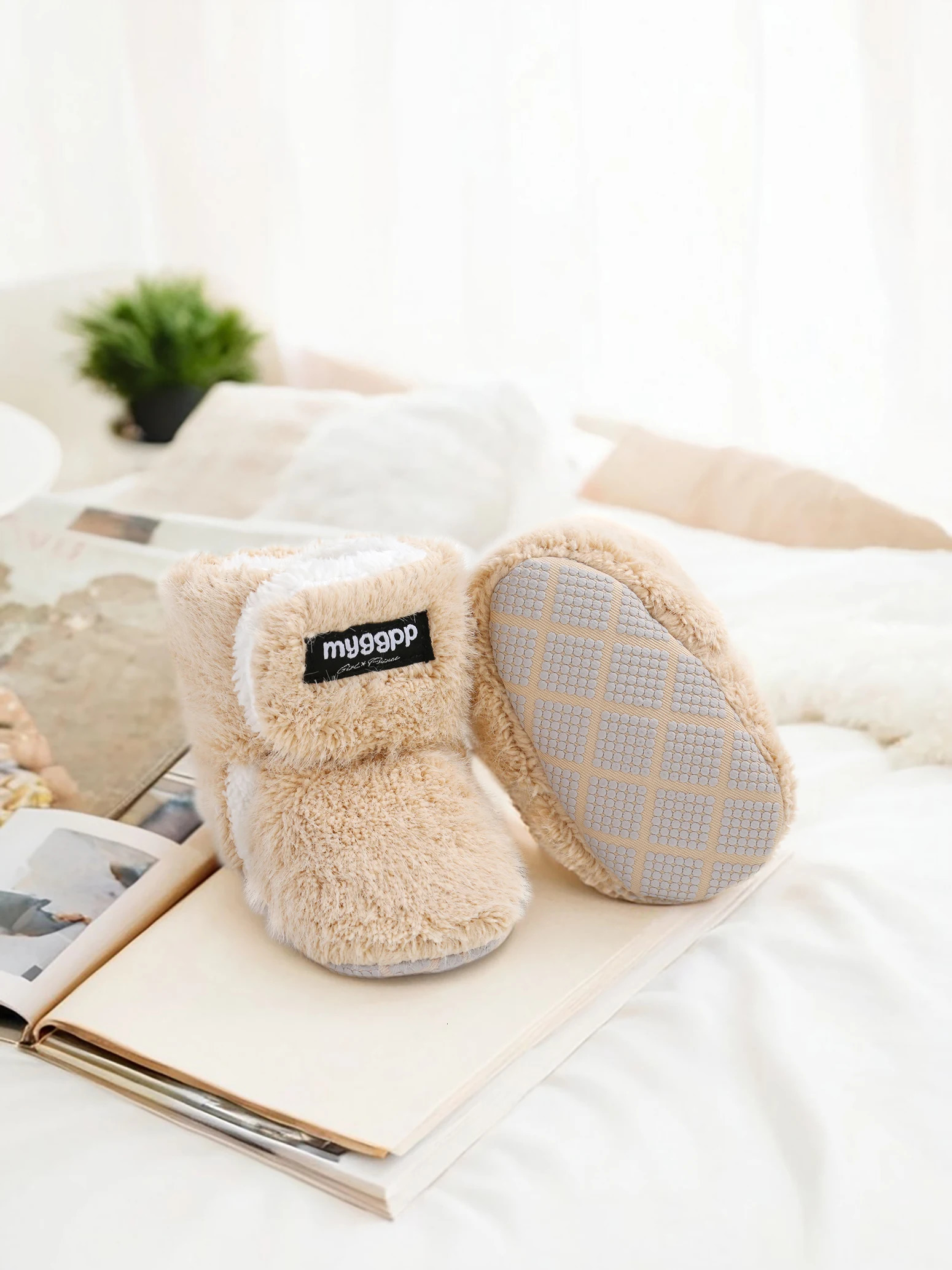 Winter Baby Boy Boots Cozy MidCalf Knit Fabric with Soft Sole Round Toe and Adjustable Magic Tape Closure for Infants Todd 241127