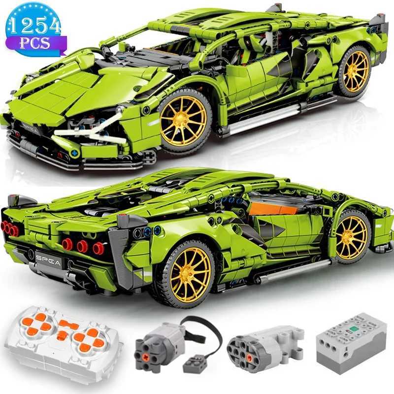 Free shipping Technical Building Blocks Racing Static Model Or Remote Control Electric RC Car Version Optional Construction Toys For Boys