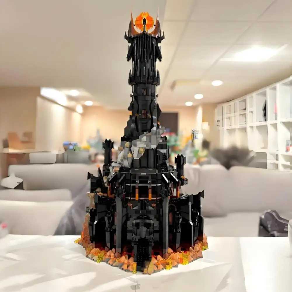 Blocks 5471Pcs 2024 New 10333 Black Tower Dark Model Building Blocks Kit Bricks Creative MOC Toy for Boys Adult Birthday GiftsY241127N96S
