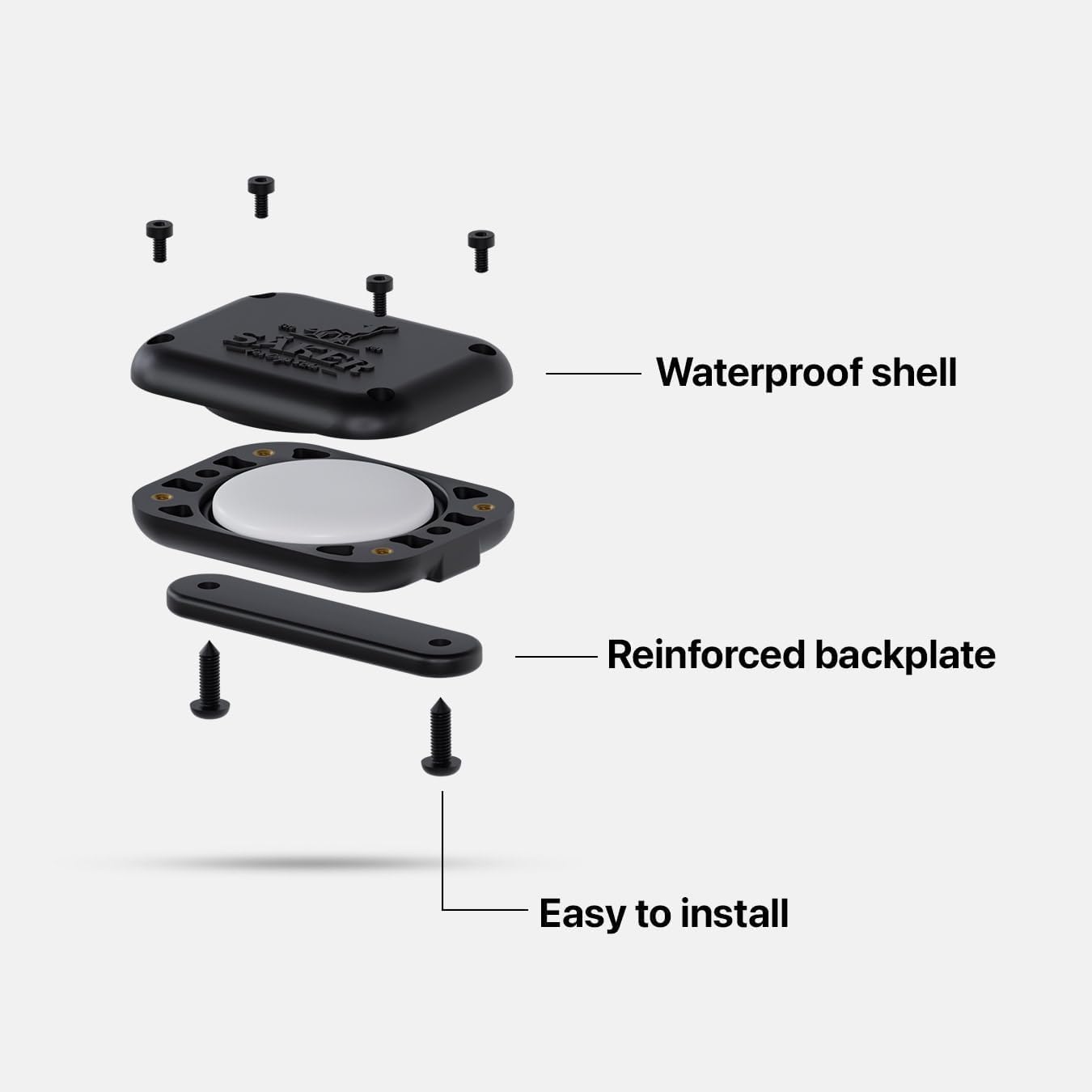 Shield IP68 Waterproof The Safest AirTag Collar Holder, Shockproof, Ultra-Durable, Fits Any Collar, Even Martingale | Perfect Way to Track Your Dog