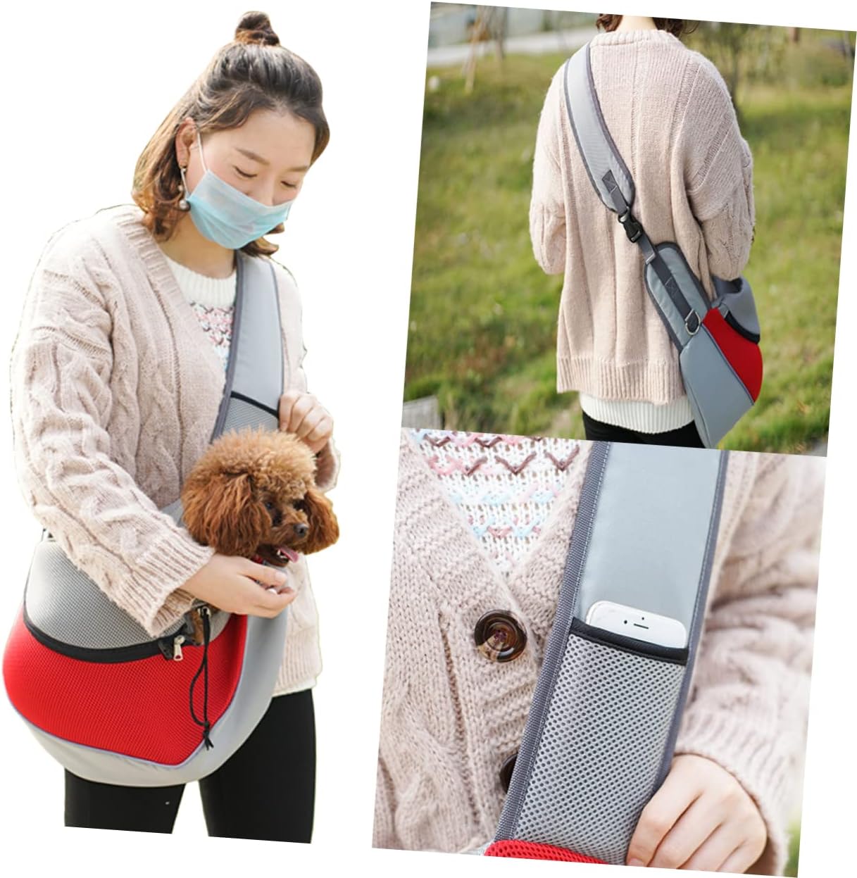 Others Dog Carrier HANABASS Pet Small Bag Sling Shoulder for Puppy Harness Porta H250213