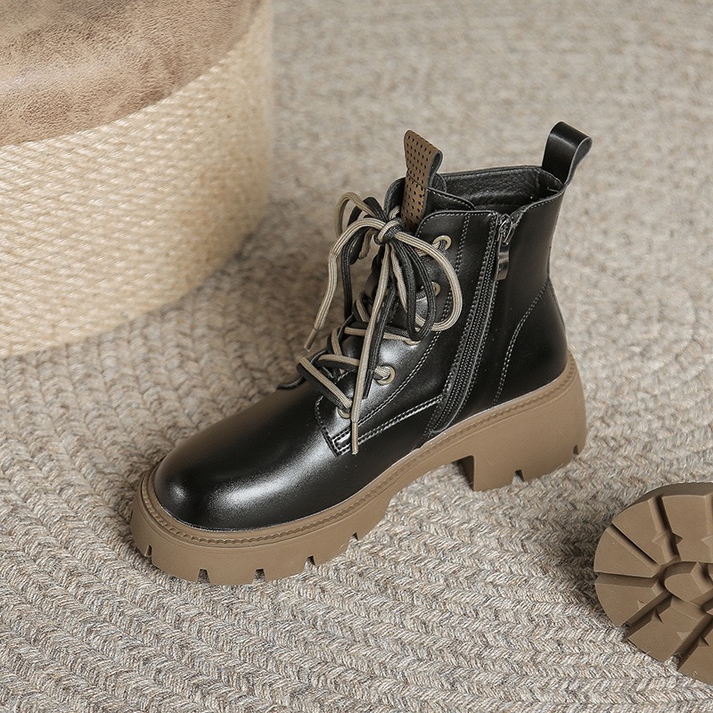 Boots Winter Lady Round New Toe Shoes Zipper Designer Boots-Women Autumn Lolita High Heel Ankle Fashion Rock eda6 -Women