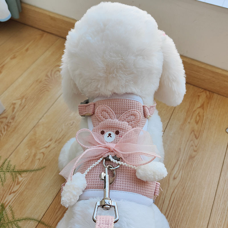 2025 new high-quality small vest style chest strap, teddy puppy leash, dog walking collar, leash wholesale, free shipping AAA