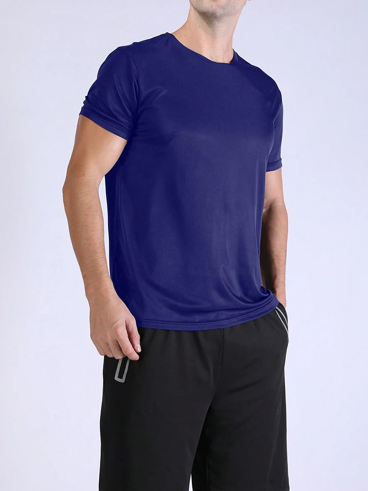 5PCS Mens Solid Color Ultralight Quick Dry Sport TShirt Breathable Lightweight Top For Fitness Training Workout Running Gym 241127