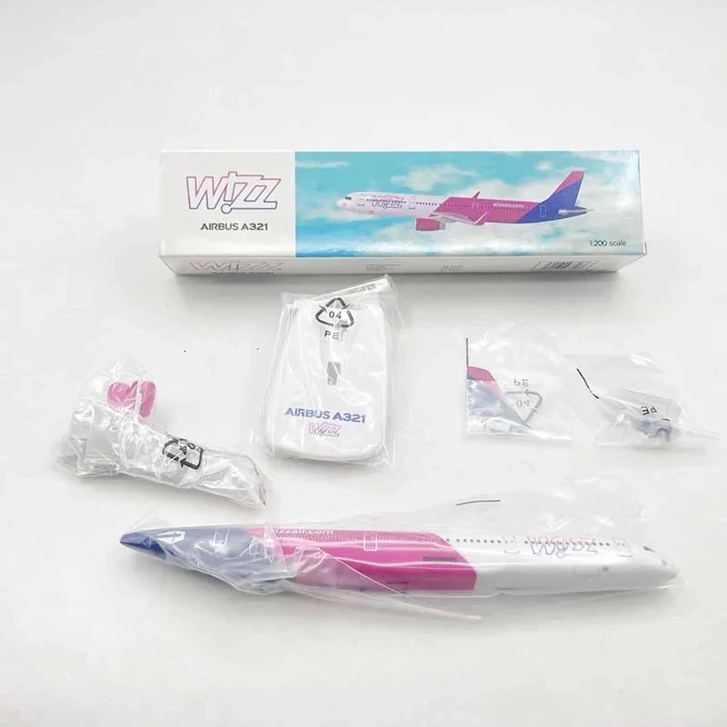 20cm WIZZ AIR A321 Model Airplane A320 NEO Wizz Air Airlines Resin Diecast Aircraft miniature plane Building Kit 241127 - view 7