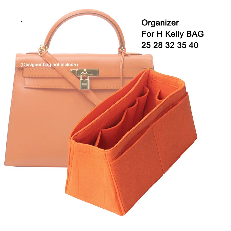 Purse Insert Organizer Fit For H Kelly 25 28 32 Insert Bags Makeup Tote Organiser Women Handbag Tote Cosmetic Liner 241127
