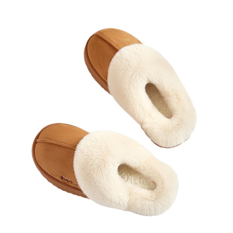 Free Shipping Womens winter fur slippers fashion casual slip-on boot women comfort booties brown beige black classic slipper designer shoes flats plus