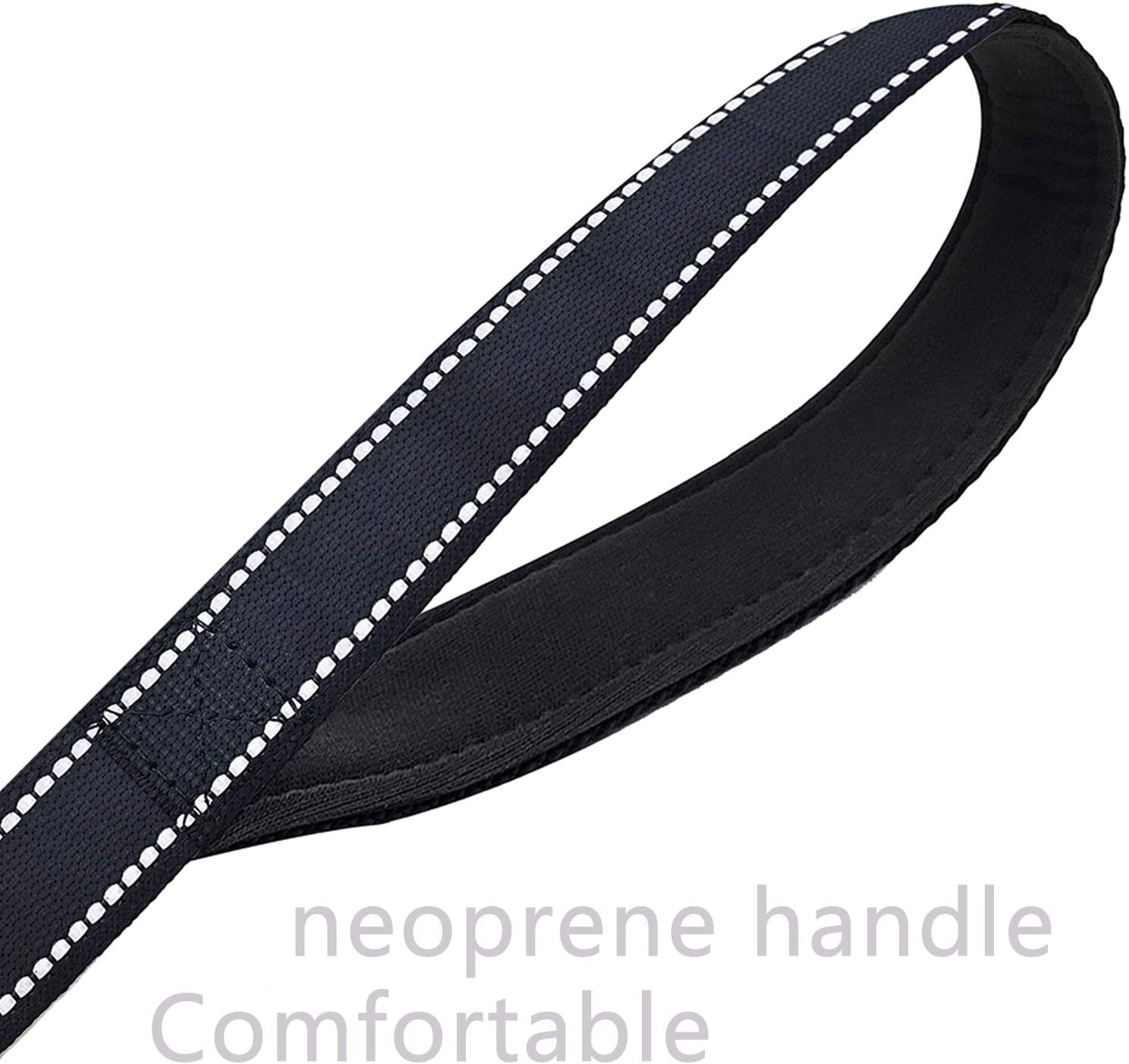 CHMETE Heavy Duty with Comfortable Padded Handle Reflective Training leashes for Medium Large Dogs Up to 80lbs (u201D Short Dog Leash