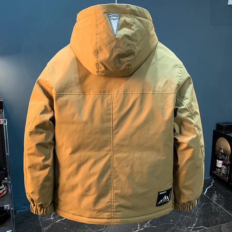 Outdoor ColdResistant Tooling down Jacket Mens Winter Hooded Fashionable HighEnd White Duck Warm Coat 241112