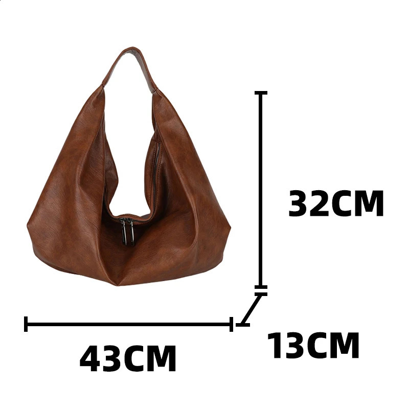 Big brown womens handbag large homeless shopping bag Roomy handbag high-quality soft leather shoulder bag womens travel portable bag241127bj