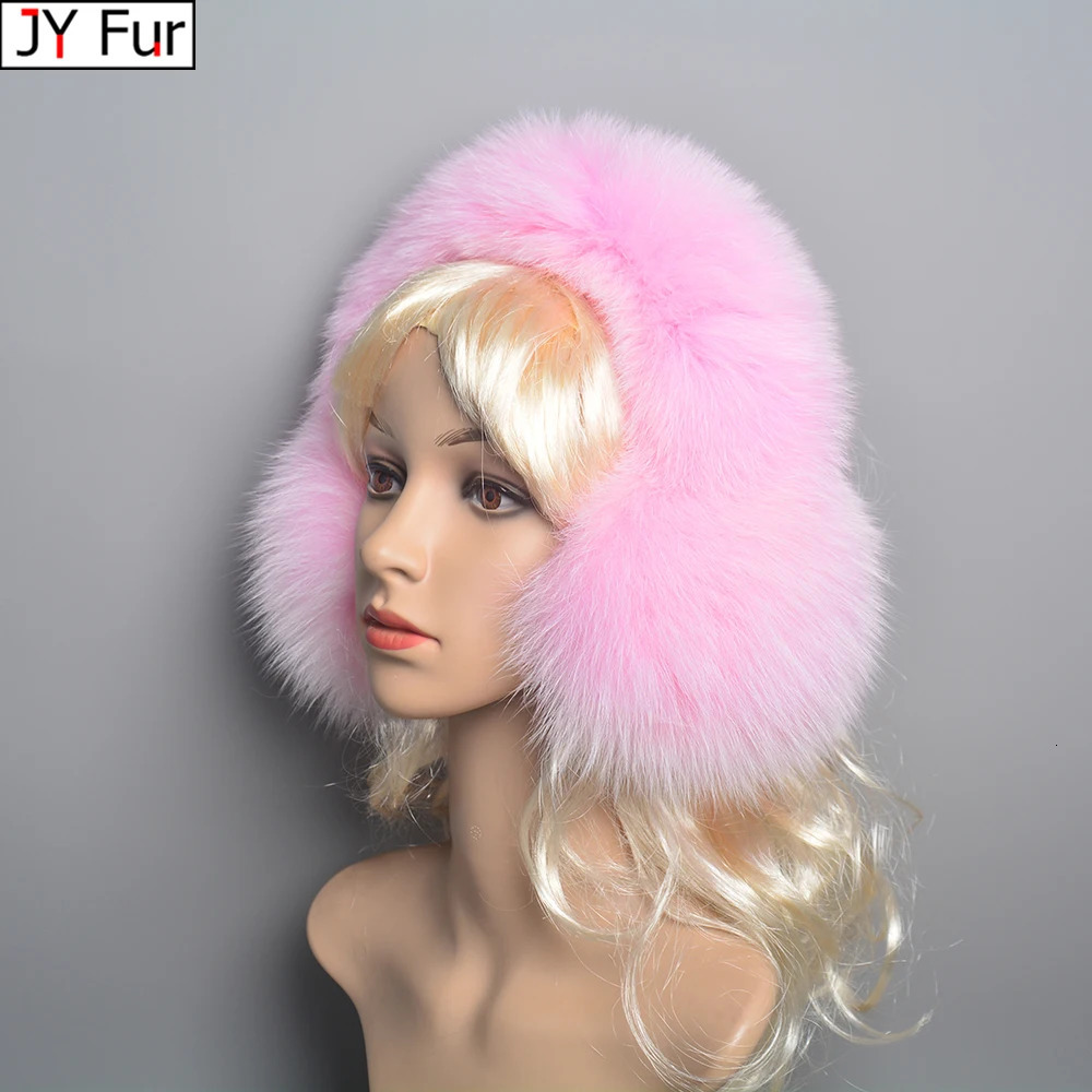 Real fox fur earmuffs suitable for winter women warm natural raccoon fur earmuffs girls earmuffs warm genuine leather earmuffs plush earmuffs 241127