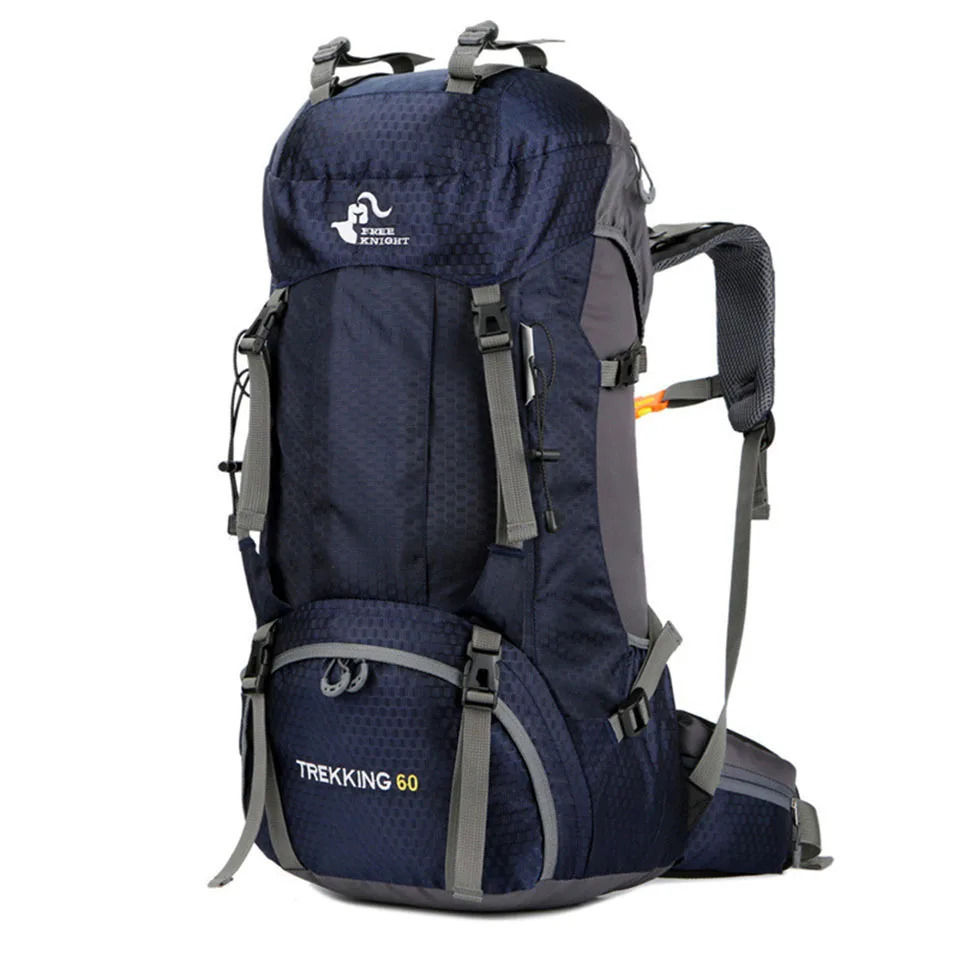 60L Man Woman Hiking Camping Backpacks Waterproof Hike Travel Outdoor Bag For Climbing Trekking Sports Rucksack Bags Rain Cover 241127