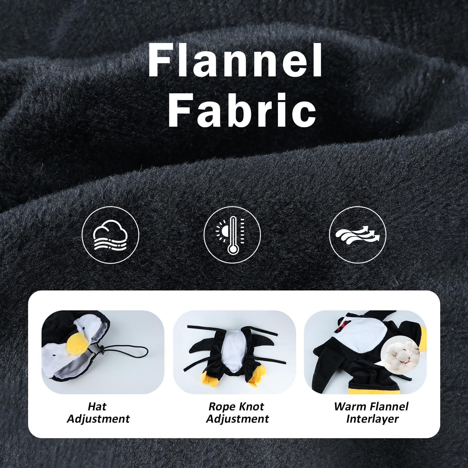 HOTUMN Penguin - Cute and Funny Pet Costume Soft Cosplay Outfits Halloween Christmas Party Dog Clothes for Small Pets