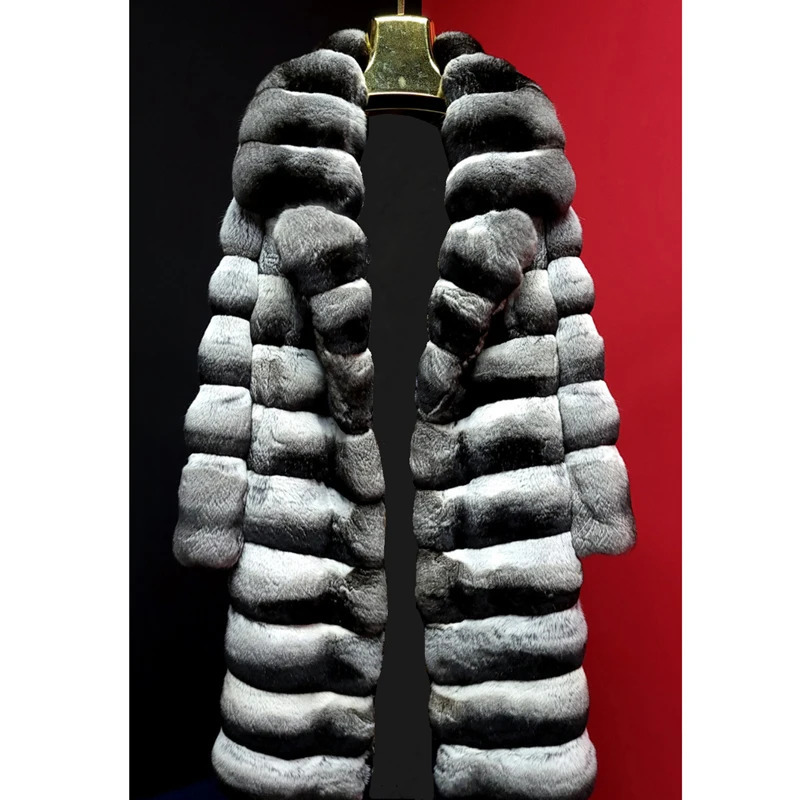 Mens fur coat mink midlength winter clothes zebra print fashion casual 241112