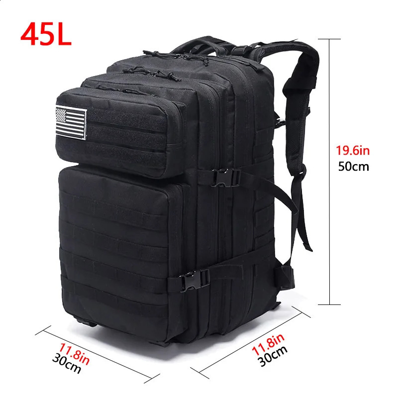 40L Military Tactical Backpack Nylon Military Backpack Molle Military Backpack Waterproof Camping Hunting Fishing Travel Bag 241127