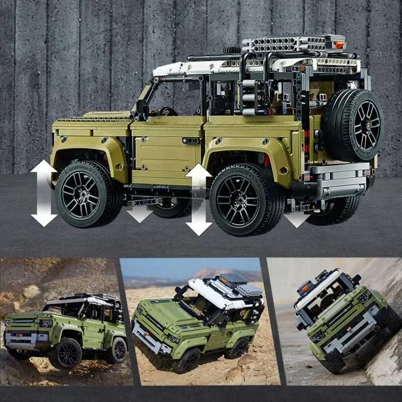Blocks Technical Rover Defender Collectors Building Blocks Set Classic Off Road Car 42110 ModelIdeas Gifts for Dirt Bike EnthusiastsY2411273TQ7