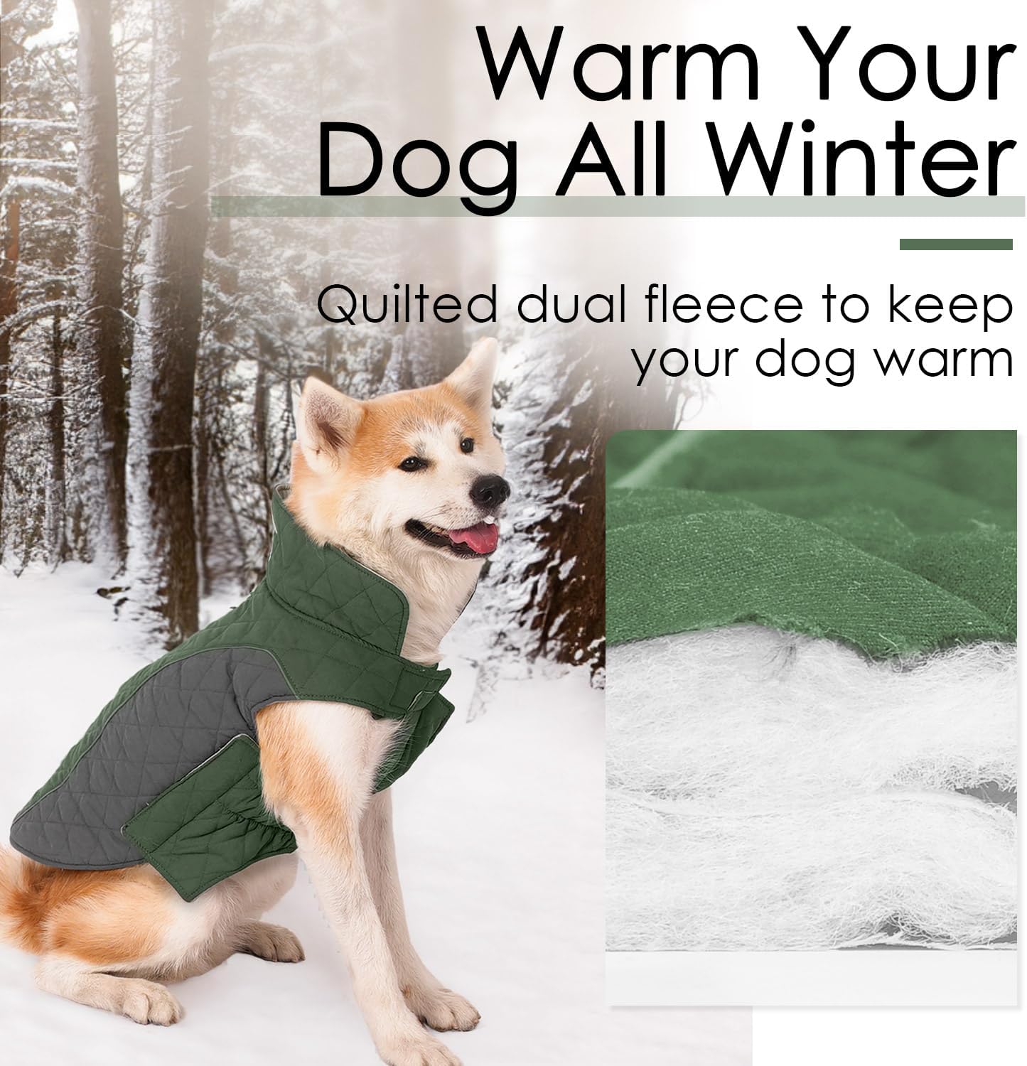 ThinkPet Cold Weather Coats - Cozy Waterproof Windproof Reversible Winter Dog et, Thick Padded Warm Coat Reflective Vest Clothes for Puppy Small Mediu