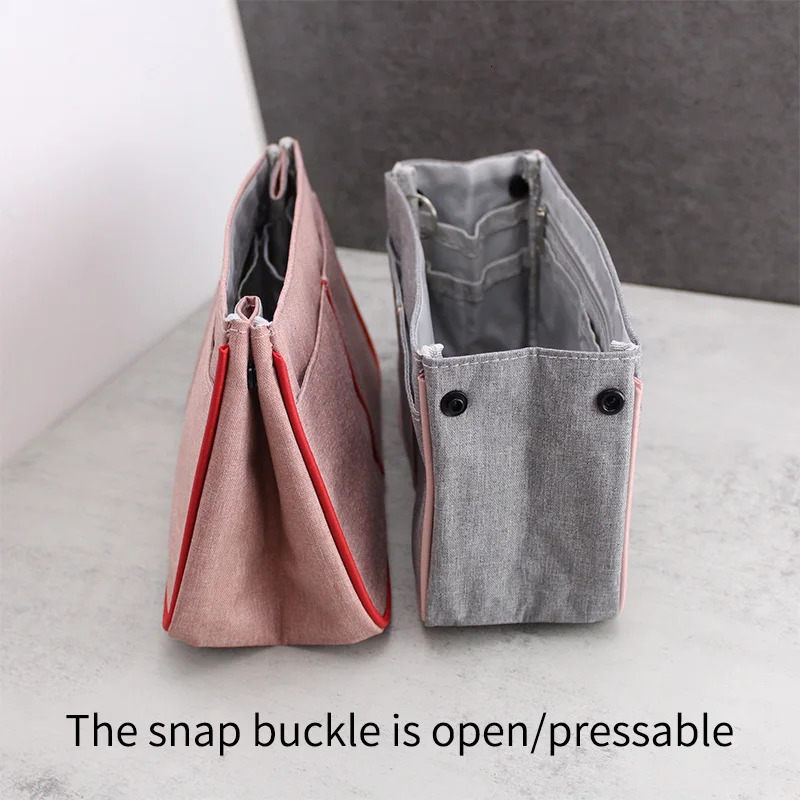 TINBERON Makeup Bag Oxford Cloth Bag Organizer Insert Cosmetic Bag Open Desktop Storage Multifunctional Handbags liner Inner Bag 241127