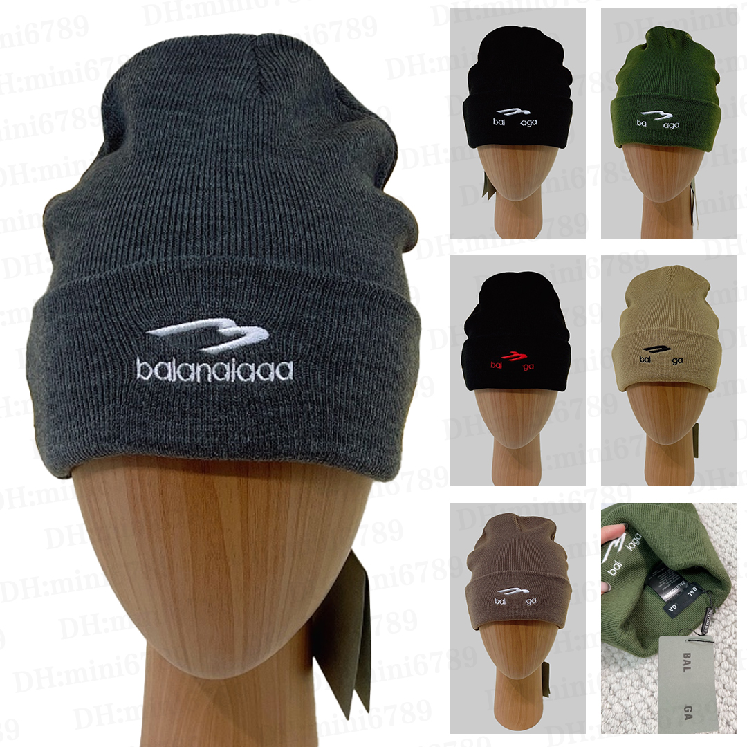 Bal beanie hat bonnet classic wool hat fashion warm cashmere hat three-dimensional letter embroidered logo women's men's autumn and winter luxury ski hats