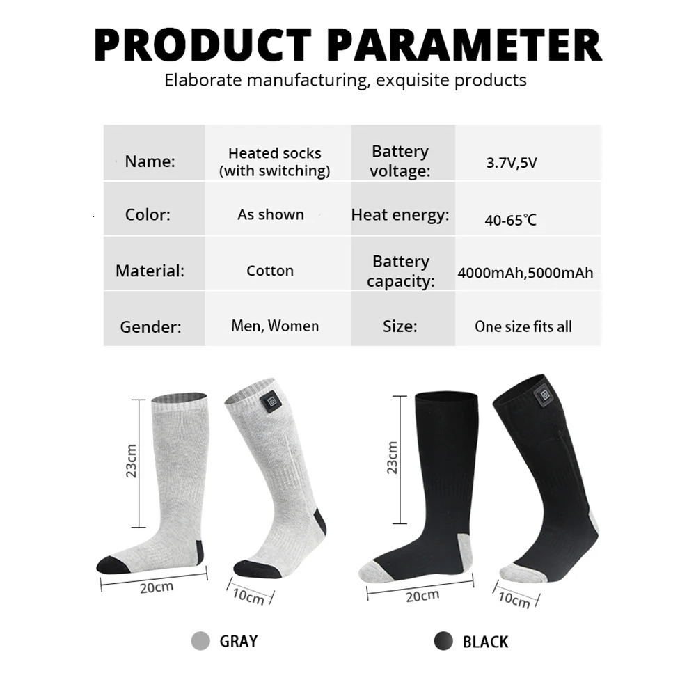 Winter Heated Socks 5000mAh APPControl Thermal Women Men Heating Foot Warmer Electric Fever Hiking Ski Warm Outdoor 241112