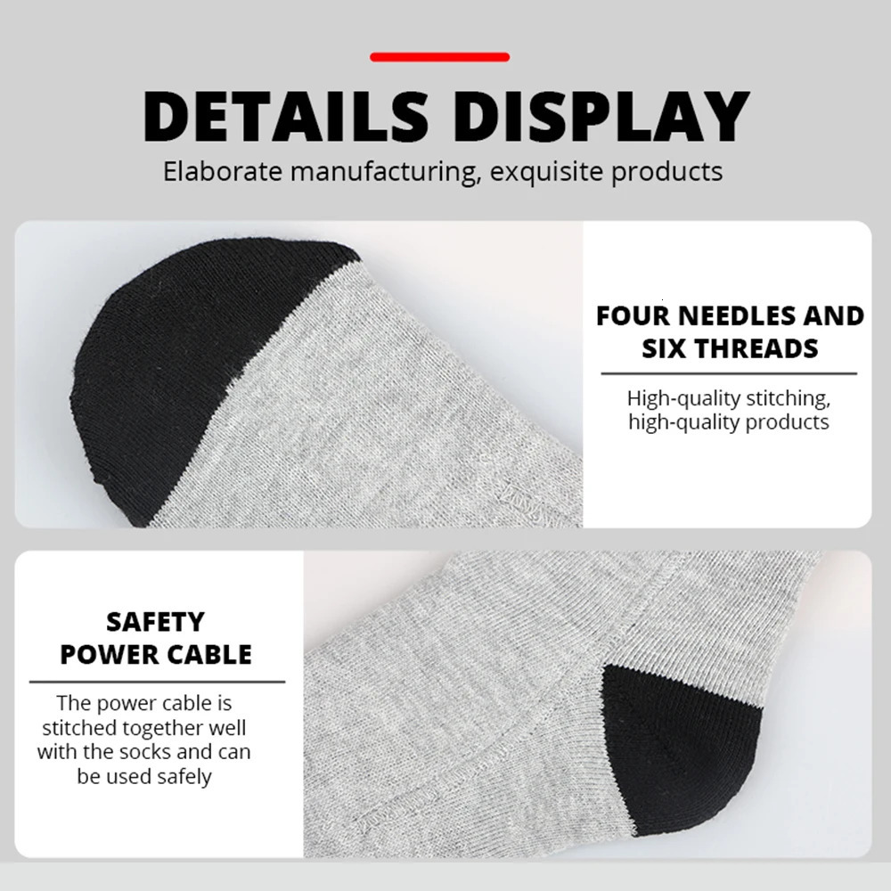 Winter Heated Socks 5000mAh APPControl Thermal Women Men Heating Foot Warmer Electric Fever Hiking Ski Warm Outdoor 241112