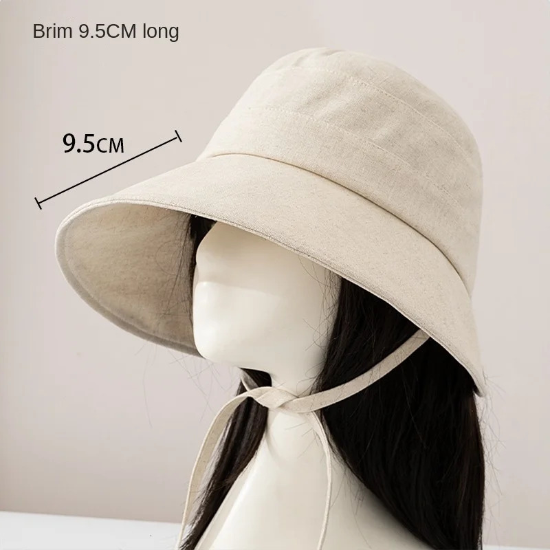 Japanese Cotton and Hemp Rope Fishermans Hat Big Buri Summer Lightweight Breathable Sunshade Hat Korean Version Lolita Hat Bucket Hat 241127