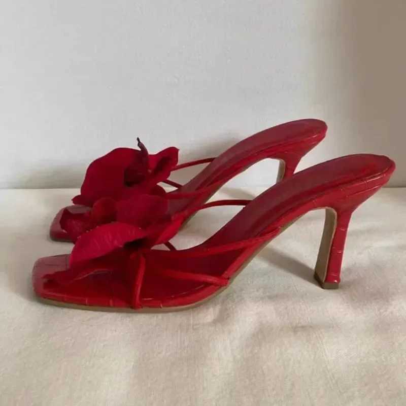 Womens Slippers Casual Fiable High Quality Shoes for Women Shallow Women Sandals Elegant Flowers Design Womens SlippersXJ250207