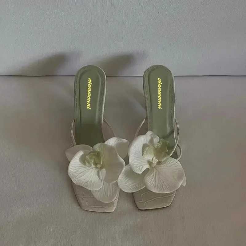 Womens Slippers Casual Fiable High Quality Shoes for Women Shallow Women Sandals Elegant Flowers Design Womens SlippersXJ250207