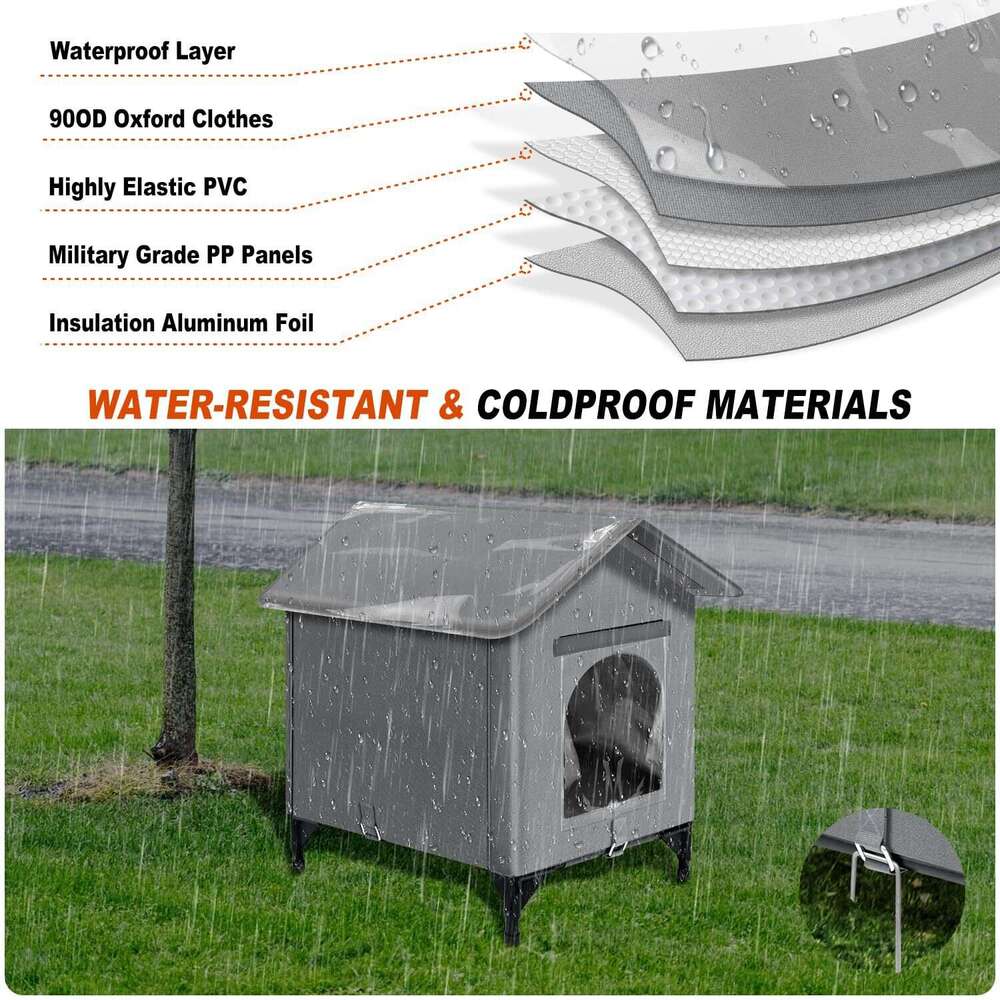 Height Raising Foot Outdoor Winter Rainproof Water Windproof Warm Nest Cat House