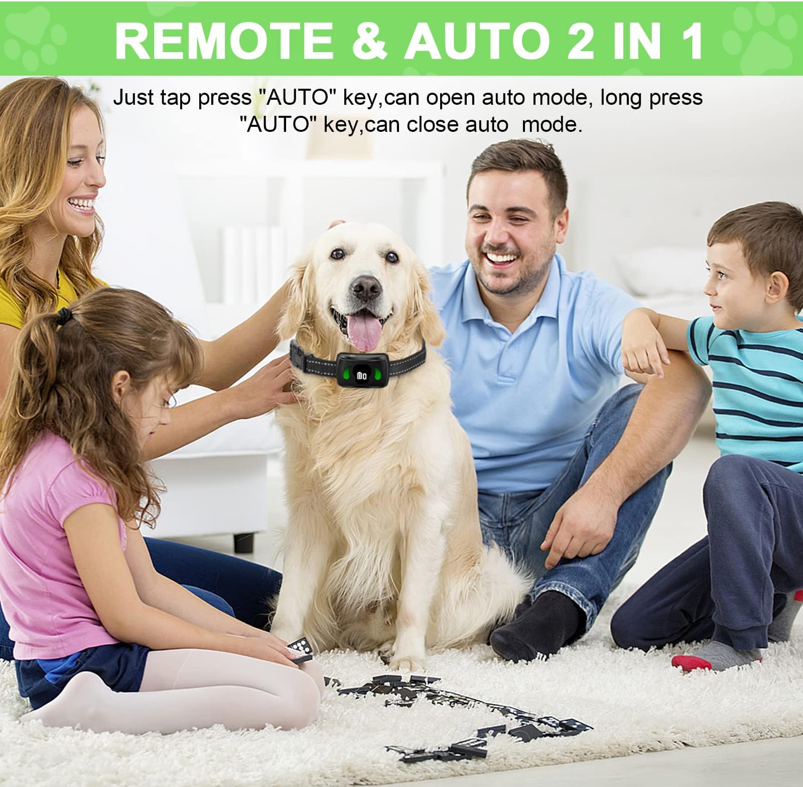 Mini Remote Large Dog Medium&Small Dogs, Anti Barking Training with 7 Adjustable Sensitivity - Safe No Bark Collar for Indoor, Garden & Courtyard Use