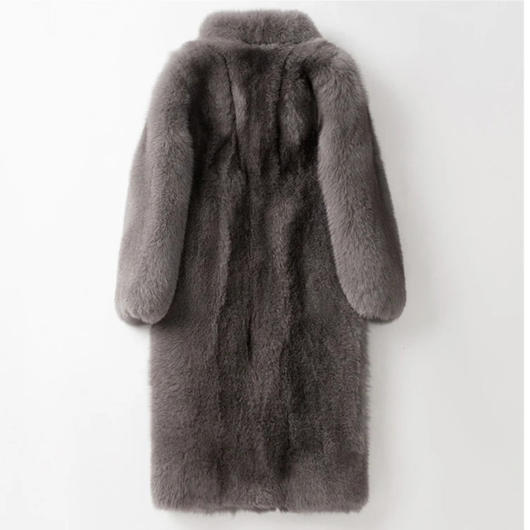 Mens Faux Fur Coat Winter Thicken Fluffy Long Sleeve Warm Outerwear y Bontjas Jackets Windbreaker 241112