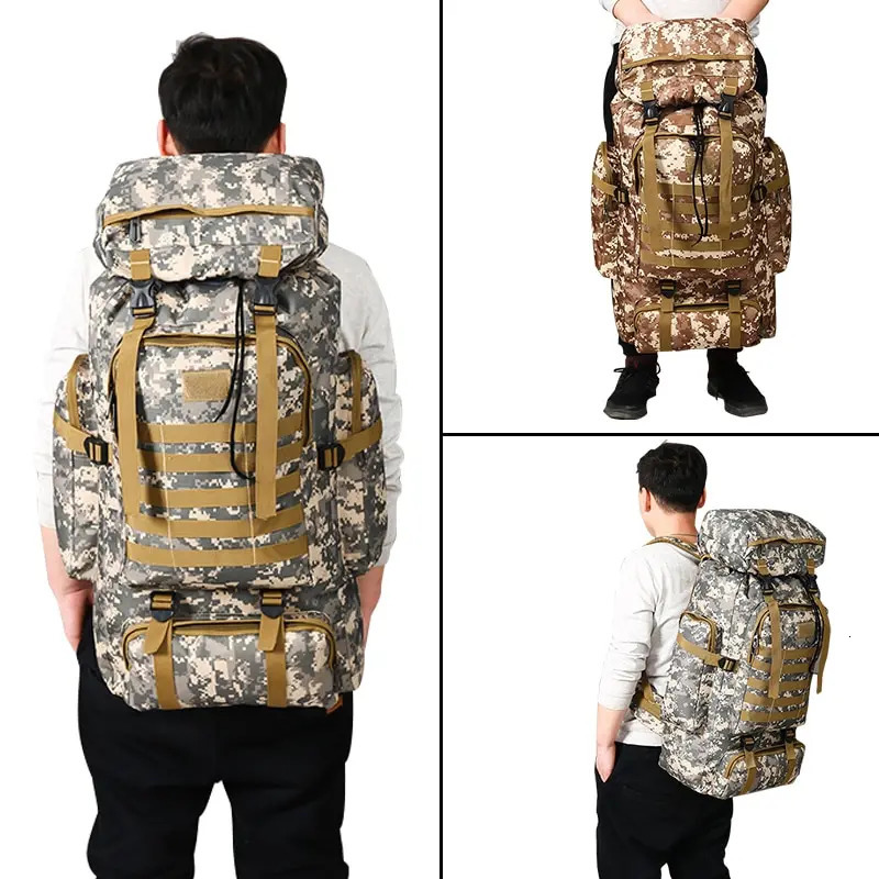 Outdoor Camouflage Backpack Men Large Capacity Waterproof Outdoor Military Backpack Travel Backpack for Men Hiking Bag 241127