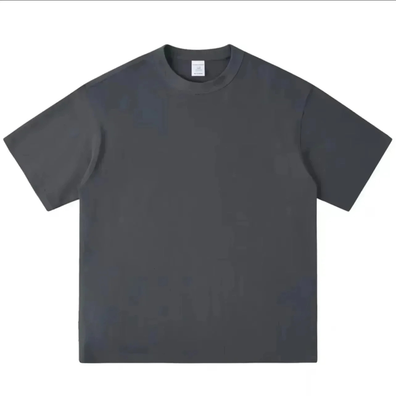 Black White GSM 500g Heavy Duty Cotton Plus Size TShirt Crew Neck Mens Short Sleeve Three Needles Half Tee 241127