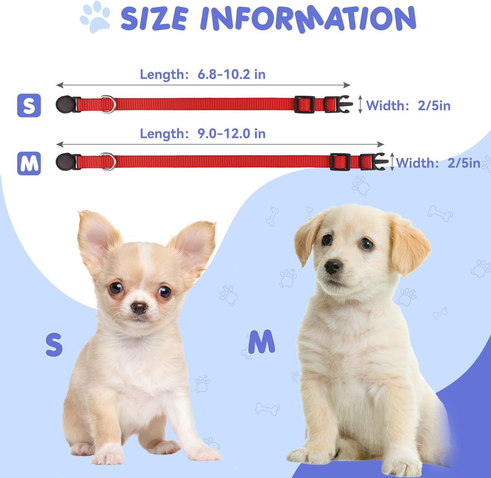 20 Pack Collars,Puppy formall Litterafety Buckleoft Nylon Whelping Newborn Puppy for Litter Puppies Collars