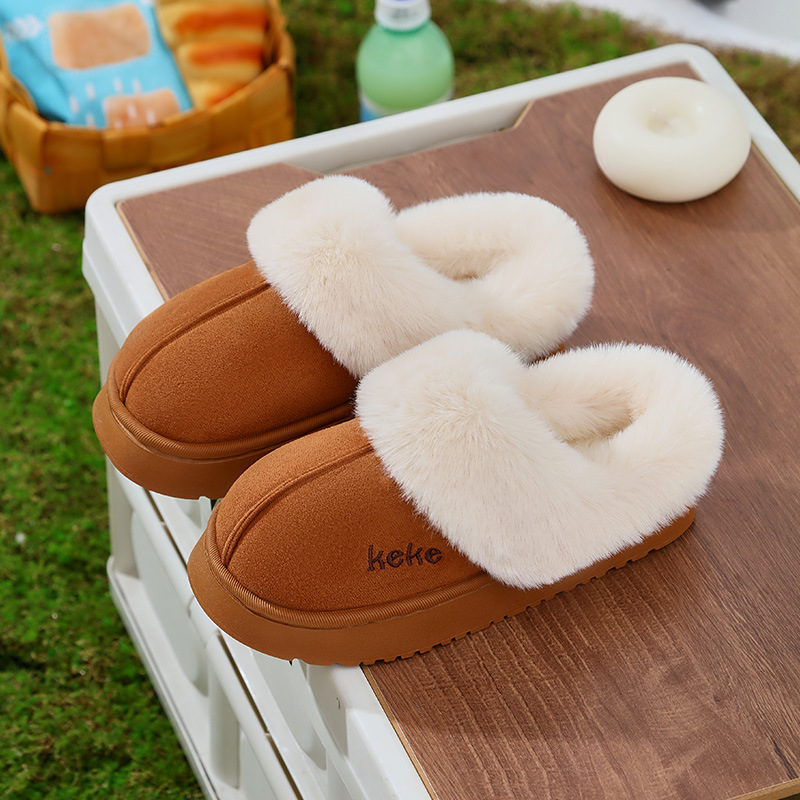 Free shipping designer kids boots Winter snow Warm Flat Fur Slippers slides kid shoes Fluffy Furry Home shoe Comfort slip-on indoor platform womens me