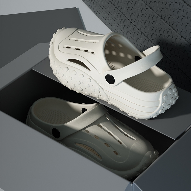 feeg thick sole EVA Shit 4.0cm perforated shoes new casual sports trend two wearing sandals for men and women Lhshoe wo