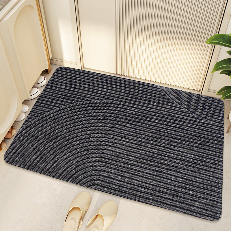 Home Anti-slip PVC Wire Ring Entrance Mat Home Easy To Care for Mud Scraping Mat Wear-resistant Outdoor Carpet