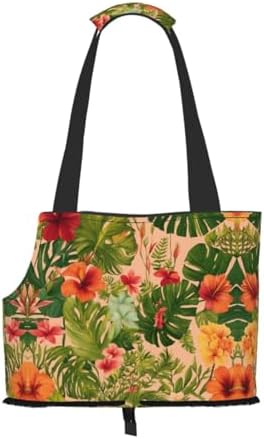 Others Dog Carrier Beauty Flowers Pet Carrier Handbag Pet Tote Bag Cats Dogs Comfort Portable Foldable Pet Bag Dog Carrier H250213