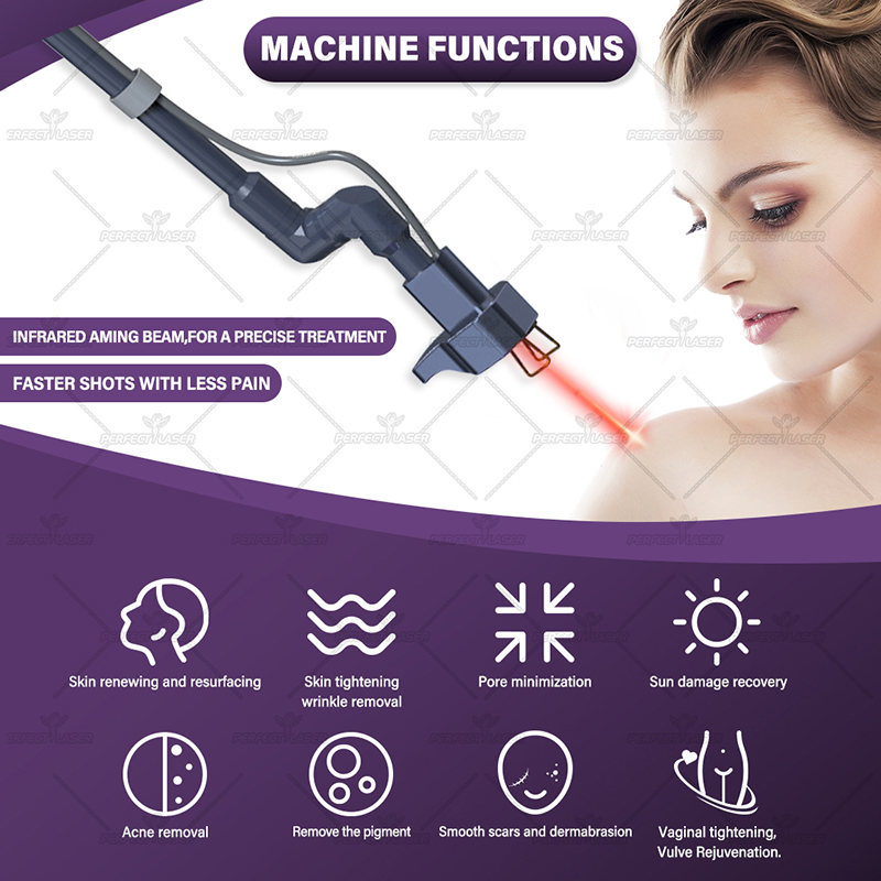 Laser CO2 Aesthetics Pigment Removal Device for Acne Scars removal Machine