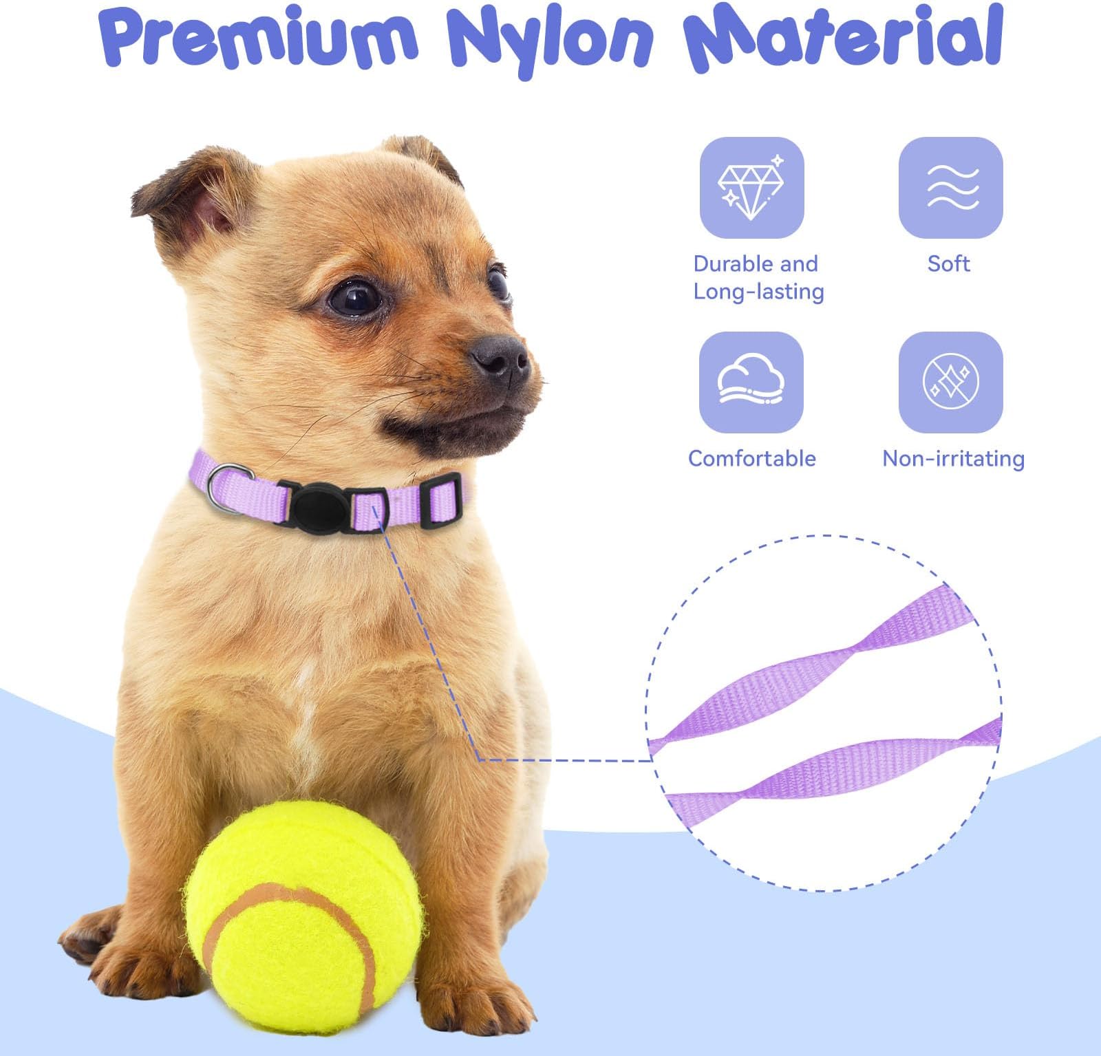 20 Pack Collars,Puppy formall Litterafety Buckleoft Nylon Whelping Newborn Puppy for Litter Puppies Collars