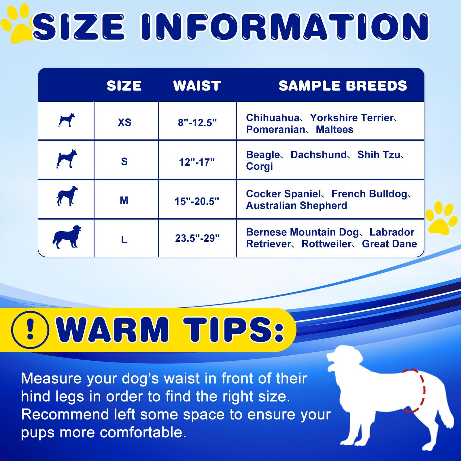 XPCARE 50 Count Disposable Male Dog Diapers, Male Dog Wraps,Super Absorbent Leak-Proof Fit