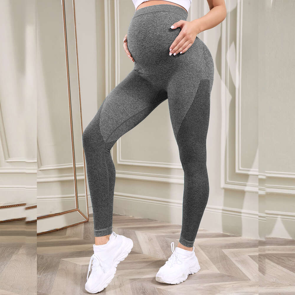 Women's Maternity Leggings Fiess Legging Yoga Sports Casual Skinny Pants Clothes High Waist Belly Pregnancy