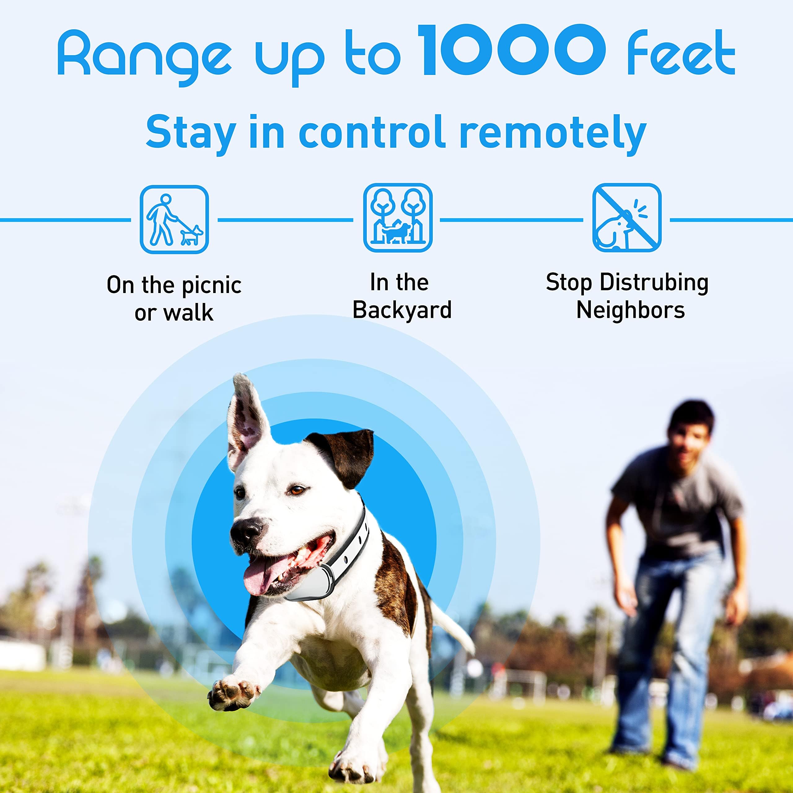Extra Size Dog Training Collar Remote for Small Dogs 5-15lbs and Puppies with Shock - Waterproof & 1000 Ft Range